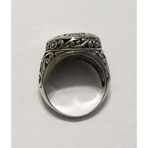 Men Women Flower Of Life Sterling Silver Ring Mandala Ring Bali - Picture 4 of 5